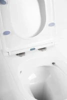 Унитаз приставной напольный BelBagno Marino BB105CBR безободковый, крышка BB870SC с микролифтом