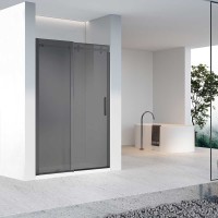 Душевая дверь в нишу Vincea Como-N VDS-4CN120CGB 120 см, профиль черный, стекло серое