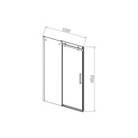 Душевая дверь в нишу Vincea Como-N VDS-4CN120CGB 120 см, профиль черный, стекло серое