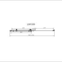 Душевая дверь в нишу Vincea Como-N VDS-4CN120CGB 120 см, профиль черный, стекло серое