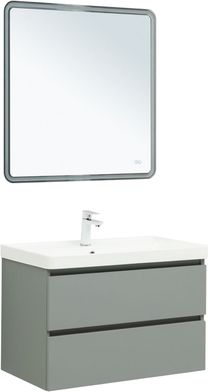 Мебель для ванной комнаты Aquanet Вега 2.0 80 подвесная, мисти грин