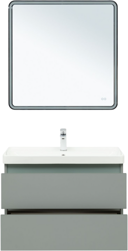 Мебель для ванной комнаты Aquanet Вега 2.0 80 подвесная, мисти грин