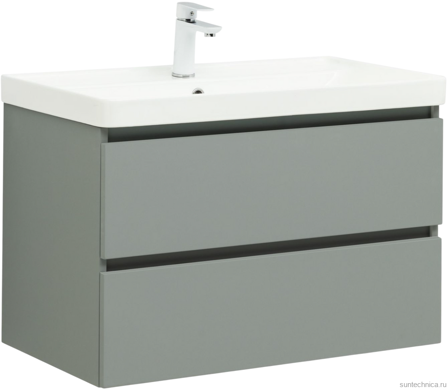 Мебель для ванной комнаты Aquanet Вега 2.0 80 подвесная, мисти грин