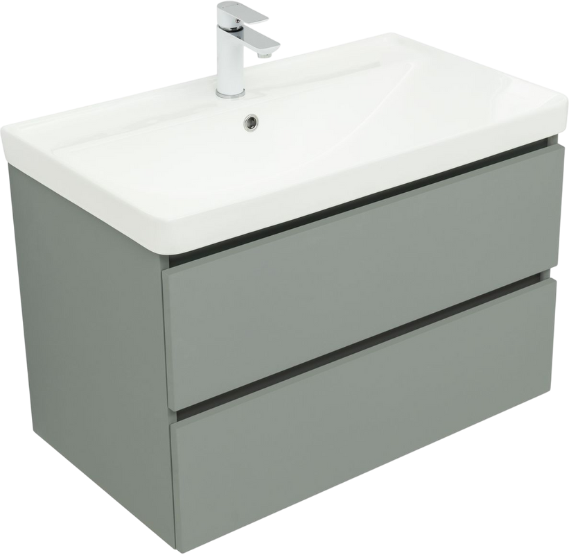 Мебель для ванной комнаты Aquanet Вега 2.0 80 подвесная, мисти грин