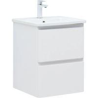 Тумба с раковиной Aquanet Эмбер 50 белая матовая Тумба с раковиной Aquanet Эмбер 50 белая матовая