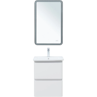 Тумба с раковиной Aquanet Эмбер 50 белая матовая Тумба с раковиной Aquanet Эмбер 50 белая матовая