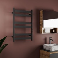 Полотенцесушитель электрический Bauedge Bau Mix DB-0127 50x80, черный матовый