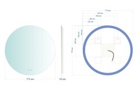 Зеркало круглое Abber Mond AG6203S-0.77 77 см, с подсветкой