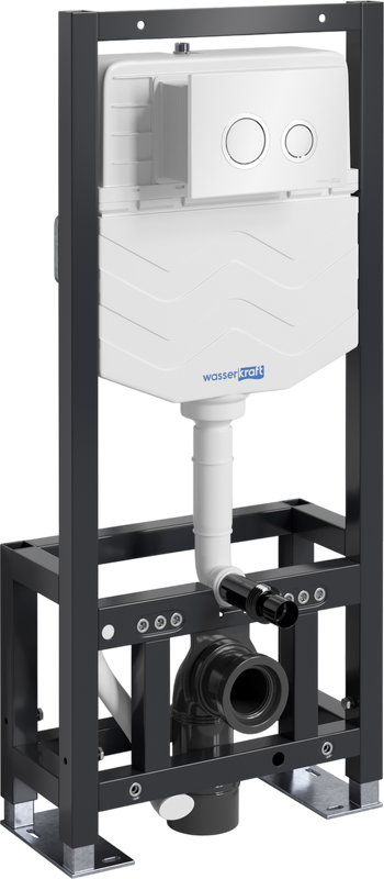 Система инсталляции для унитазов Wasserkraft Dill 61TLT.010.ME.WH01 с кнопкой смыва белой