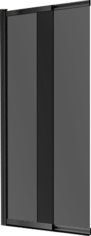 Шторка на ванну Vincea VSB-1E100CGB 100 см, профиль чёрный, стекло тонированное