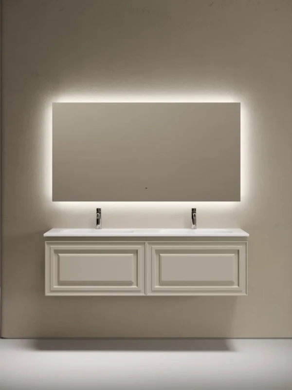 Мебель для ванной комнаты Sancos Very 140 подвесная, beige soft, раковина CN7022