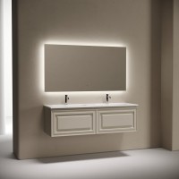 Мебель для ванной комнаты Sancos Very 140 подвесная, beige soft, раковина CN7022