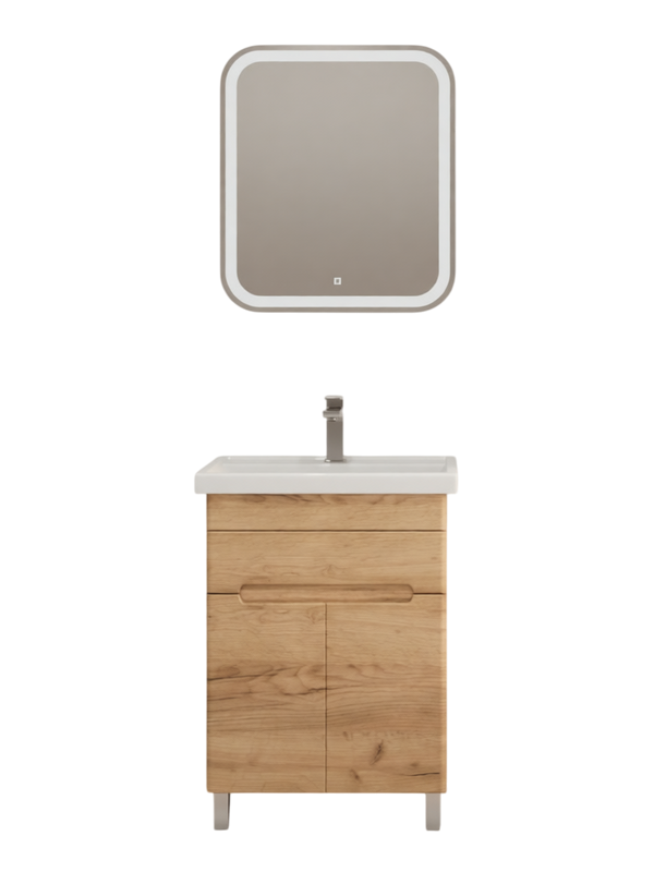 Мебель для ванной комнаты SanStar Модена 60 напольная, дуб крафт золотой