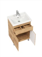 Мебель для ванной комнаты SanStar Модена 60 напольная, дуб крафт золотой