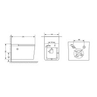 Комплект 2 в 1 Abber Rechteck AC1202P-AC0101P Унитаз подвесной, с микролифтом + Монтажная рама