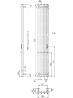 Полотенцесушитель электрический Indigo Style 4 LSE120-18GFMRt graphite metallic