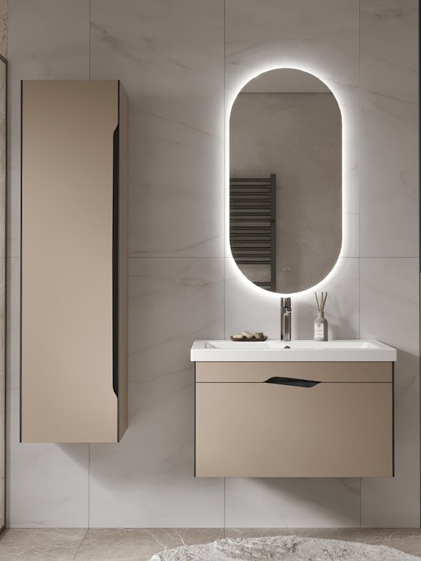 Мебель для ванной комнаты Velvex Krona 80 серый камень