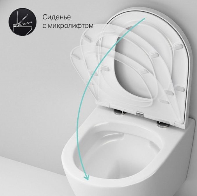 Комплект AM.PM Sense IS70101.741701 FlashClean с сиденьем микролифт, кнопка смыва белая глянцевая