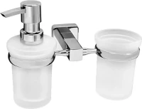 Набор Мыльница Wasserkraft Lippe + Дозатор K-6589 со стаканом + Полотенцедержатель + Ершик + Держатель