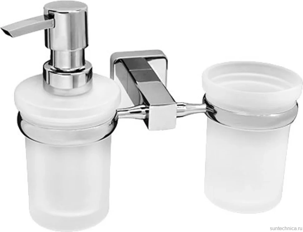 Набор Мыльница Wasserkraft Lippe + Дозатор K-6589 со стаканом + Полотенцедержатель + Ершик + Держатель