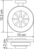 Набор Мыльница Wasserkraft Lippe + Дозатор K-6589 со стаканом + Полотенцедержатель + Ершик + Держатель