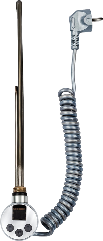 Полотенцесушитель электрический Secado Комано 1 R 105x55 см, подключение справа, хром, лесенка