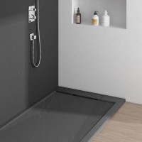 Поддон для душа Vincea VST-4SRL8012A 120x80 антрацит, с сифоном