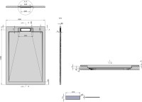 Поддон для душа Vincea VST-4SRL8012A 120x80 антрацит, с сифоном