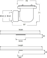 Поддон для душа Vincea VST-4SRL8012A 120x80 антрацит, с сифоном