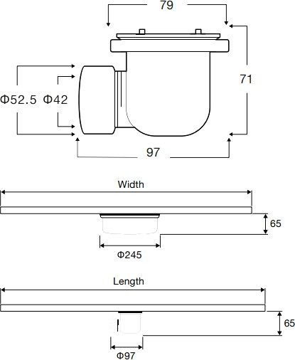 Поддон для душа Vincea VST-4SRL8012A 120x80 антрацит, с сифоном