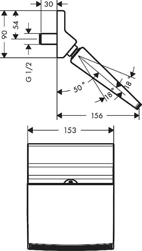 Верхний душ Hansgrohe Raindance Rainfall 150 1jet 26443000 Rainfall Stream