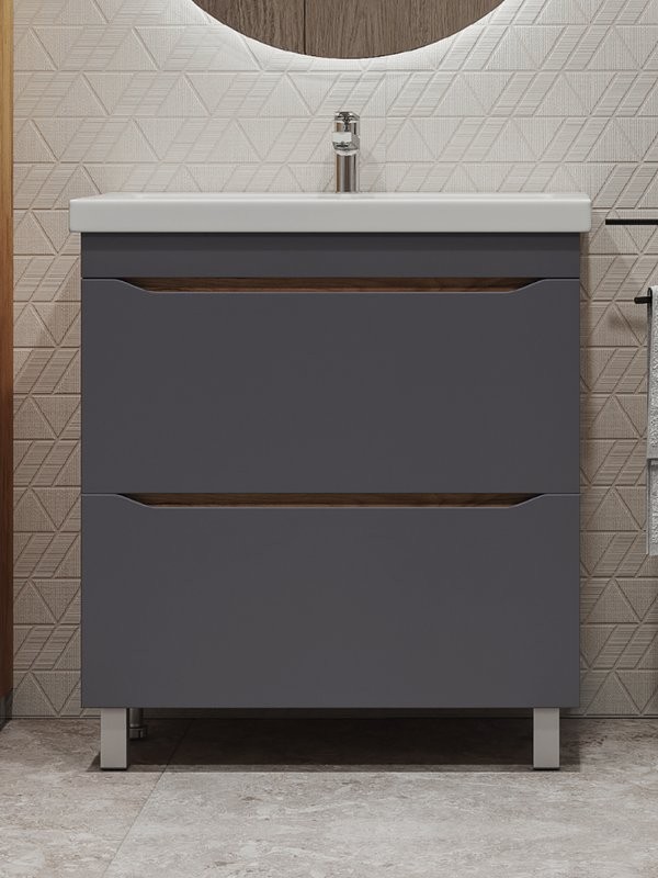 Тумба под раковину без столешницы Vigo Wave 80 дуб золотой