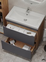 Тумба под раковину без столешницы Vigo Wave 80 дуб золотой