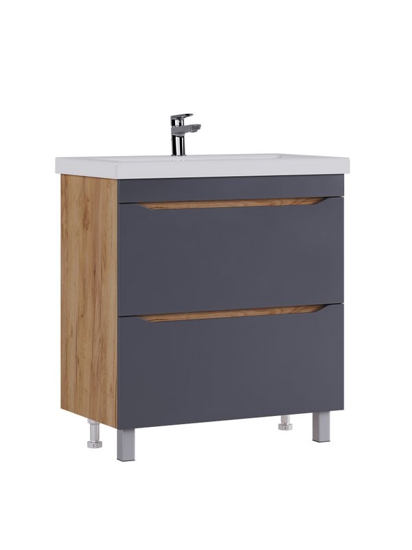 Тумба под раковину без столешницы Vigo Wave 80 дуб золотой