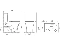 Унитаз-компакт напольный Ceramicanova Alfa Rimless CN9002 Унитаз-компакт напольный Ceramicanova Alfa Rimless CN9002