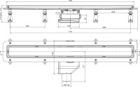 Душевой трап (лоток) Pestan Confluo Premium Line 750 черное стекло/сталь