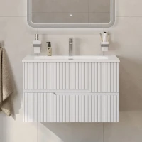 Тумба с раковиной Cezares Duet 80 bianco lucido, раковина Cezares CZR-8073-80