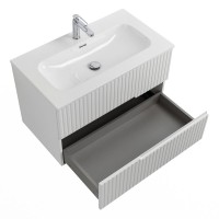 Тумба с раковиной Cezares Duet 80 bianco lucido, раковина Cezares CZR-8073-80