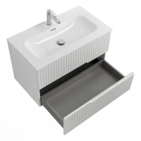 Тумба с раковиной Cezares Duet 80 bianco lucido, раковина Cezares CZR-8073-80