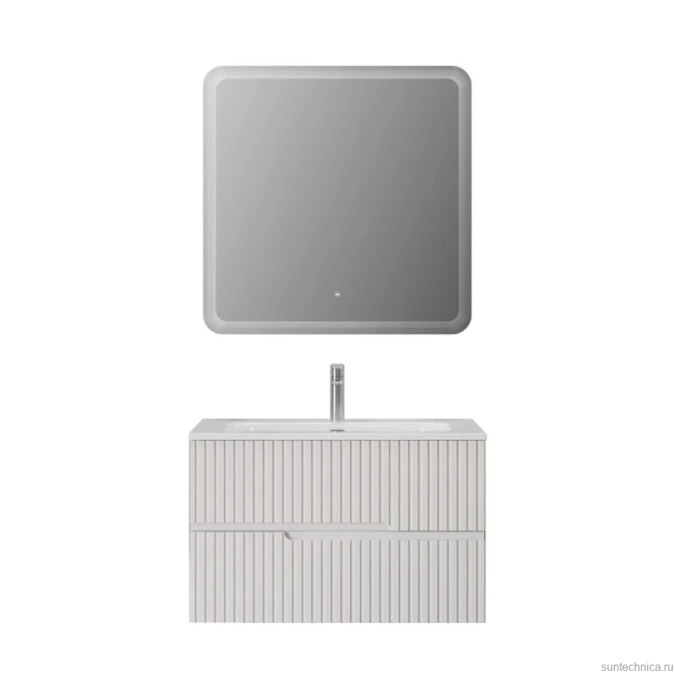 Тумба с раковиной Cezares Duet 80 bianco lucido, раковина Cezares CZR-8073-80