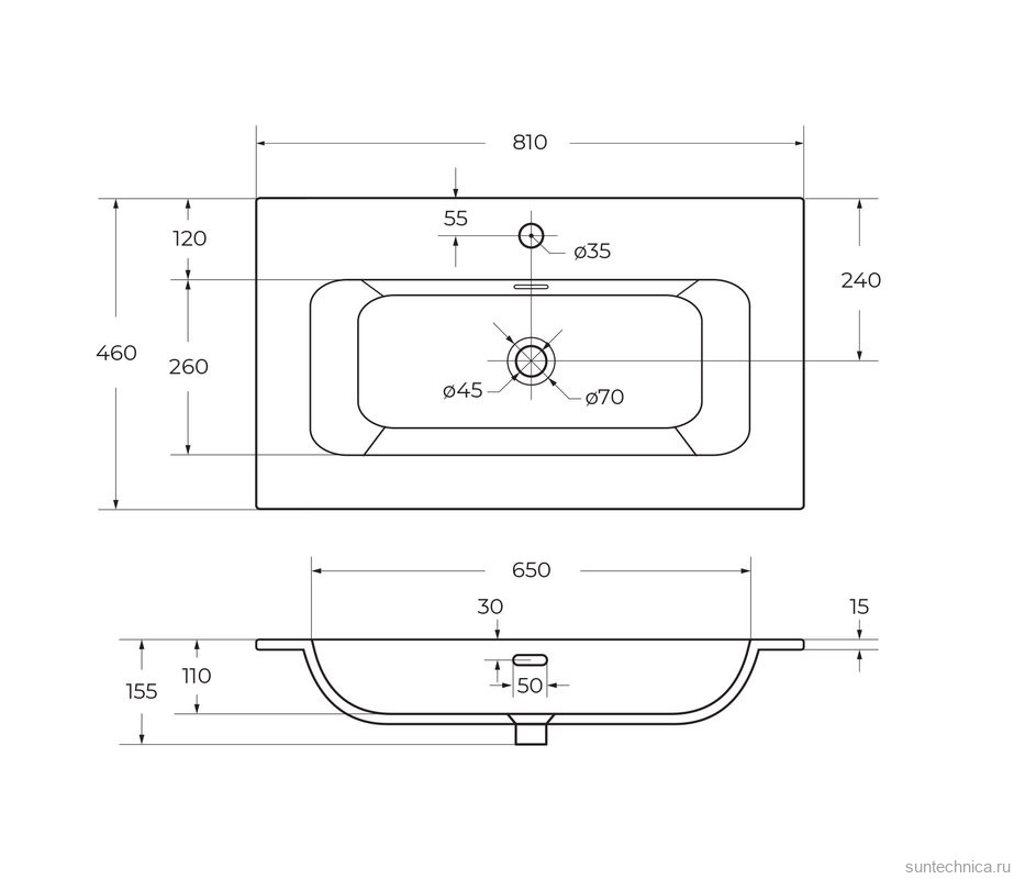 Тумба с раковиной Cezares Duet 80 bianco lucido, раковина Cezares CZR-8073-80
