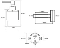 Дозатор Bemeta Graphit 156109102 metalic gray matt
