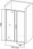 Душевая дверь в нишу DIWO Смоленск 140 см, профиль хром матовый