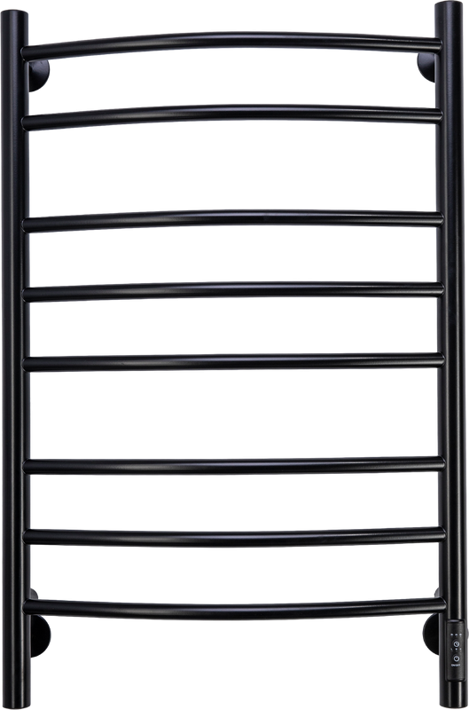 Полотенцесушитель электрический Comfysan Noumi EC-8 80x45 см, подключение справа, слева, матовый черный, лесенка, из стали