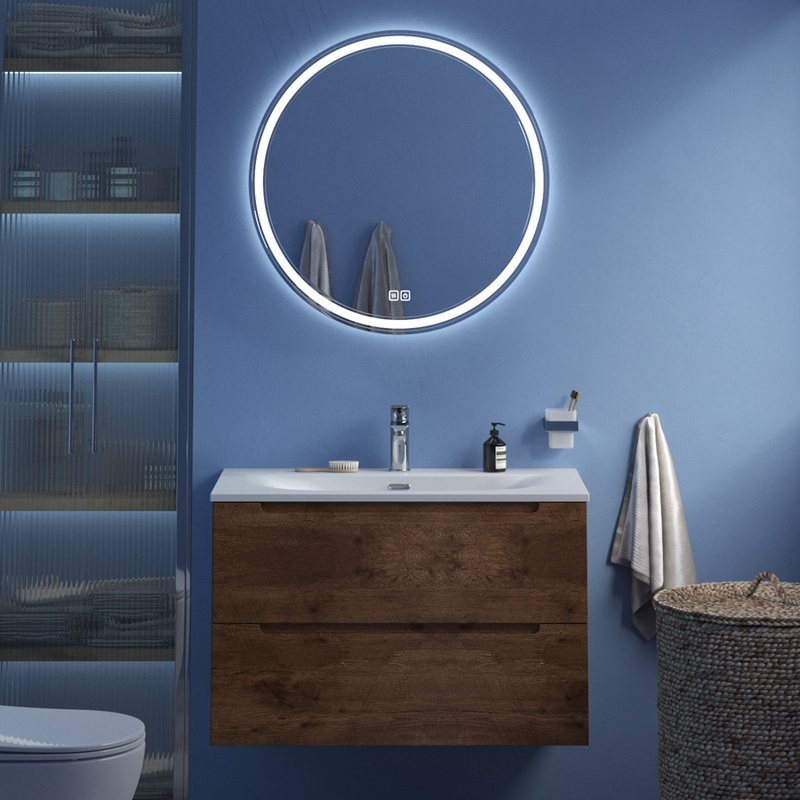 Мебель для ванной комнаты BelBagno Etna 39 80 rovere moro, раковина BB-8099-3-80