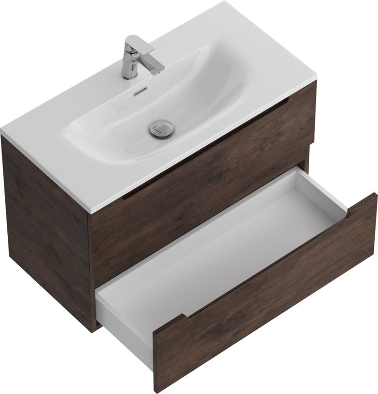 Мебель для ванной комнаты BelBagno Etna 39 80 rovere moro, раковина BB-8099-3-80
