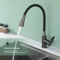 Смеситель для кухни Splenka S05.43.09, графит Смеситель для кухни Splenka S05.43.09, графит