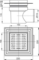 Душевой трап AlcaPlast APV 10