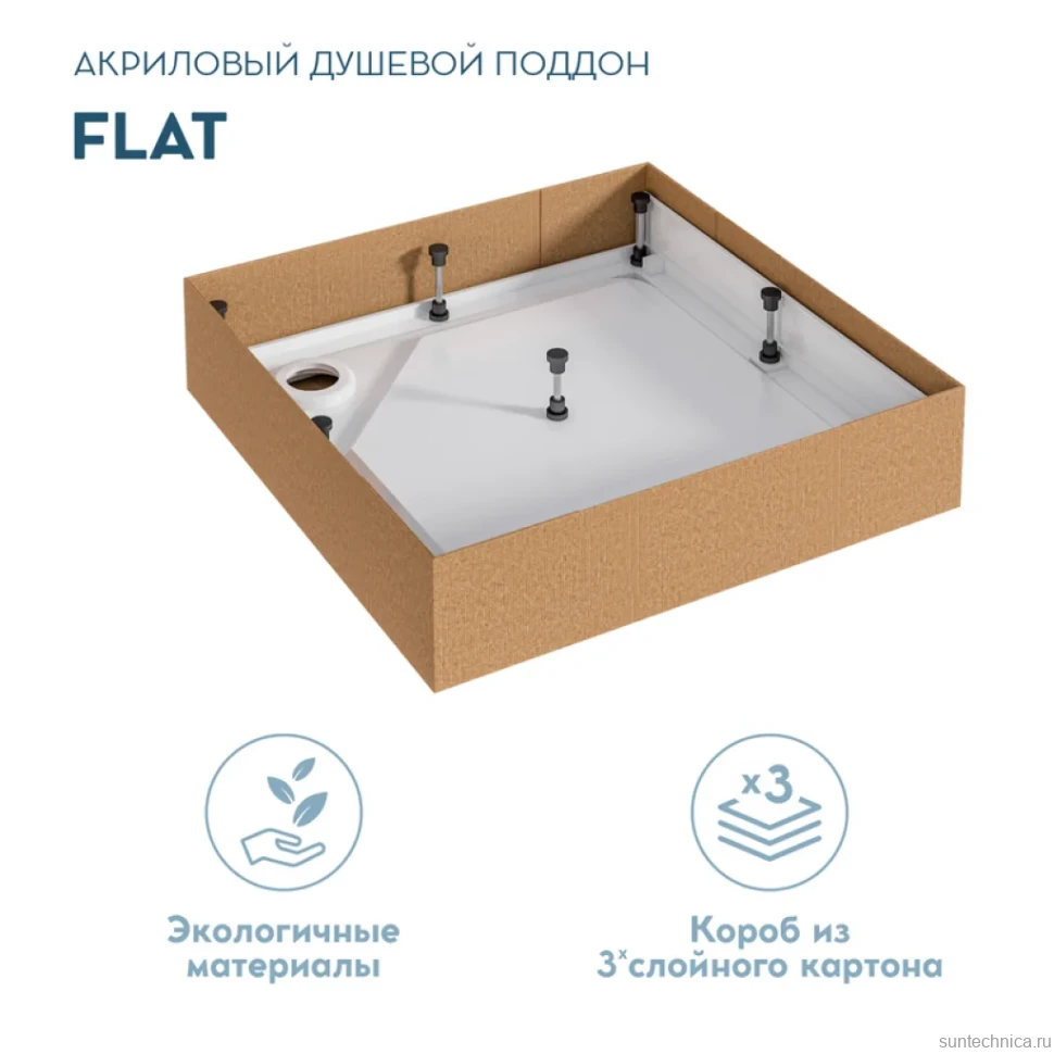 Поддон для душа 1MarKa Flat 100х100