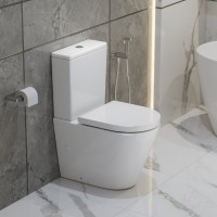 Унитаз-компакт напольный BelBagno Flay-r BB2149CP-TOR безободковый, крышка BB865SC с микролифтом, бачок BB2149T